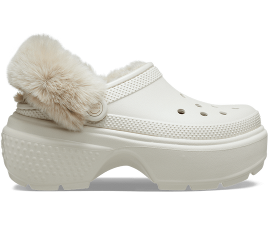 crocs stomp lined clogs white