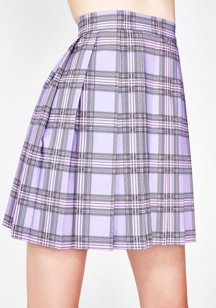 Purple Plaid Skirt