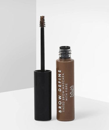 MUA Makeup Academy Brow Define Tinted Mascara with Fibre - Mid Brown at BEAUTY BAY