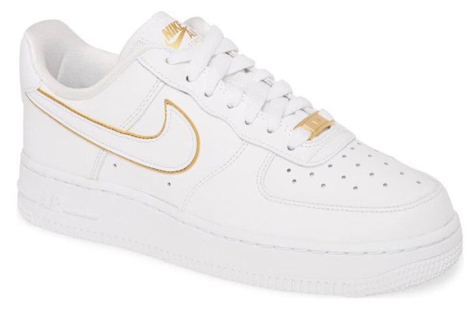 gold Air Force ones