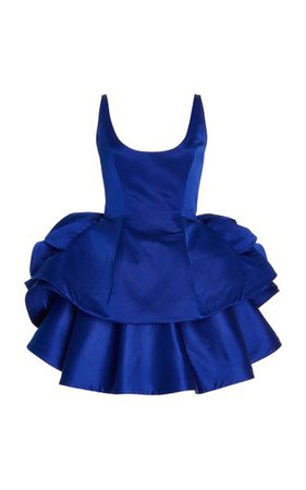 Ruffled Silk Mini Dress By Oscar De La Renta | Moda Operandi