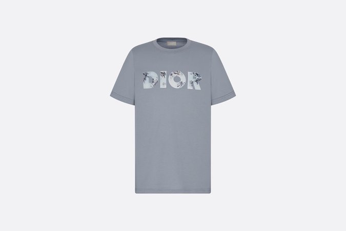 DIOR AND DANIEL ARSHAM T-Shirt Gray Cotton Jersey - Ready-to-Wear - Men's Fashion | DIOR
