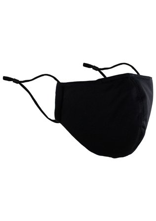 Black Face Mask | Filter Face Mask in Solid Black | Adjustable Fabric Face Mask | Bows-N-Ties.com