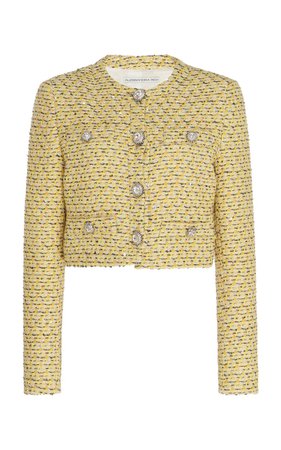 Alessandra Rich | embellished tweed cropped jacket
