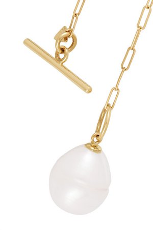 Loren Stewart | 14-karat gold freshwater pearl necklace | NET-A-PORTER.COM