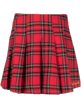 MC2 Saint Barth Checked Pleated Skirt