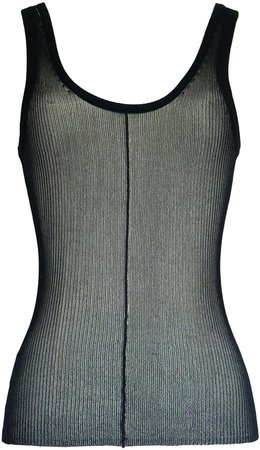 Peter Do Spacer Sheer Ribbed-Knit Tank Top