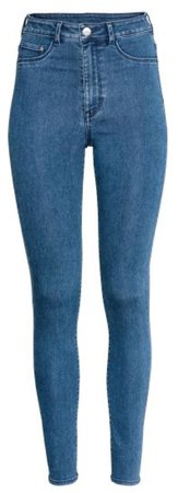 blue high waist jeans H&M