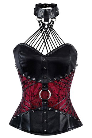 Black & Red Gothic Corset Top