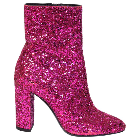pink sequin boots