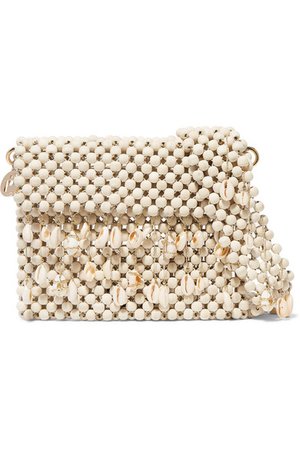 Rosantica | Idra shell-embellished beaded shoulder bag | NET-A-PORTER.COM