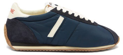70s Suede-panelled Trainers - Navy