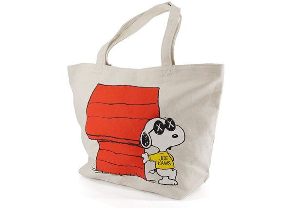 KAWS x Uniqlo x Peanuts Snoopy Pattern Tote Bag Beige - SS17