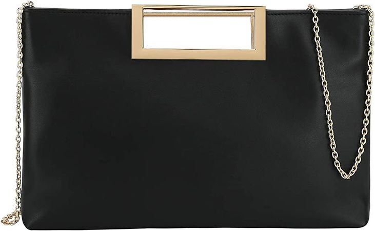 CHARMING TAILOR Fashion PU Leather Handbag Stylish Women Convertible Clutch Purse (Black): Handbags: Amazon.com