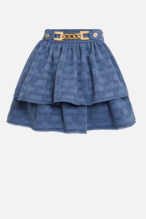 Fitted gathered skirt