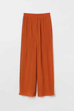 Pleated Pants - Orange