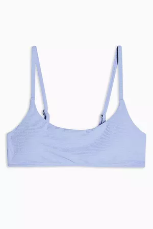 Blue Crinkle Bikini Crop Top | Topshop