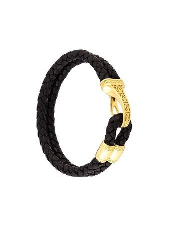 Nialaya Jewelry braided Bali clasp bracelet MLTHCO258 black | Farfetch