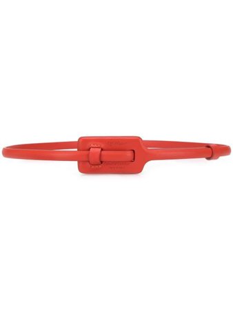 Off-White Zip-Tie Leather Belt OWRB019F19D410501900 Orange | Farfetch