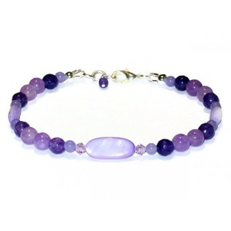 Purple Blend Beaded Bracelet