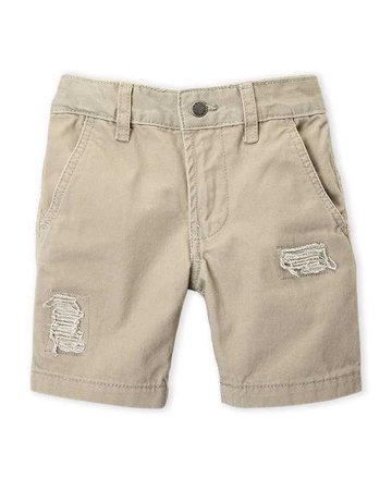 (Boys 4-7) Twill Distressed Shorts - Century 21