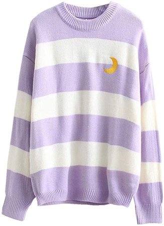 purple striped kawaii shirt