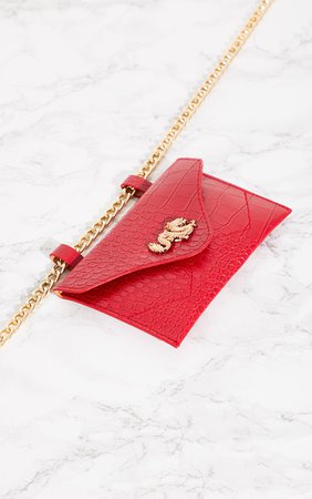 Red Dragon Chain Belt Bag | Accessories | PrettyLittleThing USA