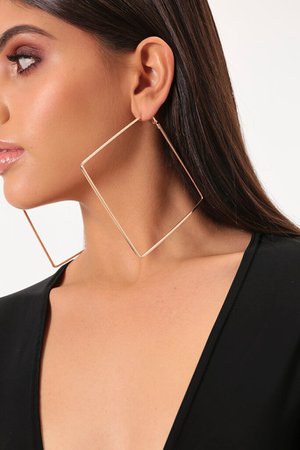 Rose Gold Big Square Hoop Earrings | Accessories | Jewellery | I SAW IT FIRST