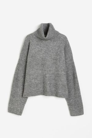 Cable-knit Sweater - Dark brown melange - Ladies | H&M US