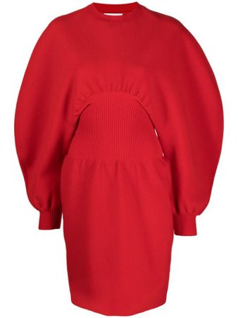 Bottega Veneta puff-sleeve mini dress red 650768V0CX0 - Farfetch