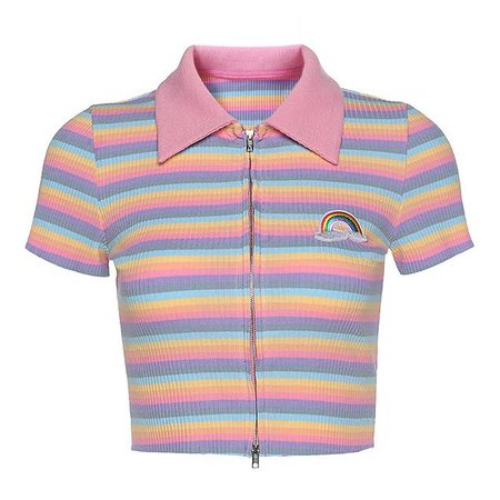 Pastel Rainbow Zip Top – Boogzel Apparel