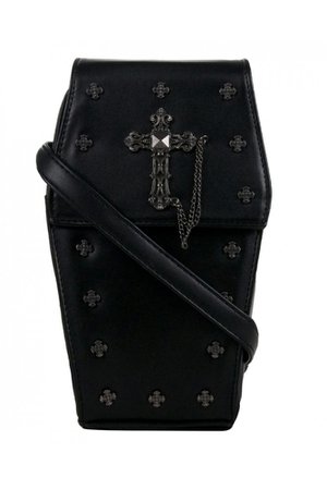 Metal Cross Coffin Gothic Small Backpack by GothX | Gothic