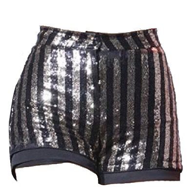 Striped Sequin Shorts