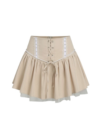 cream corset skirt