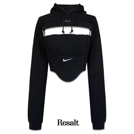 Resalt | Black Nike Keyhole Corset Sweater