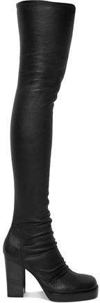 Stretch-leather Thigh Boots