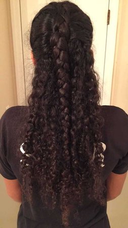 curly hair dutch braids - Google Search