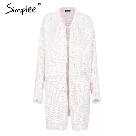 Aliexpress.com : Buy Simplee Casual knitting long cardigan female Loose cardigan knitted jumper 2017 warm winter sweater women cardigan from Reliable knit long cardigan suppliers on Simplee Apparel