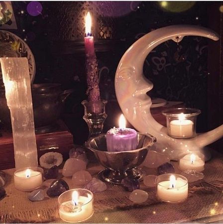 witchy celestial altar