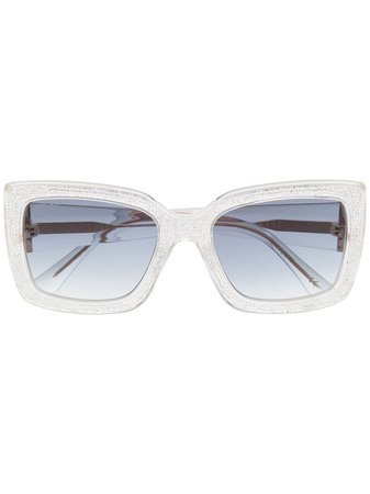 Jimmy Choo Eyewear oversized frame sunglasses white VIVS - Farfetch