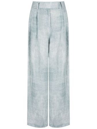 Giorgio Armani slub-effect Linen Trousers - Farfetch