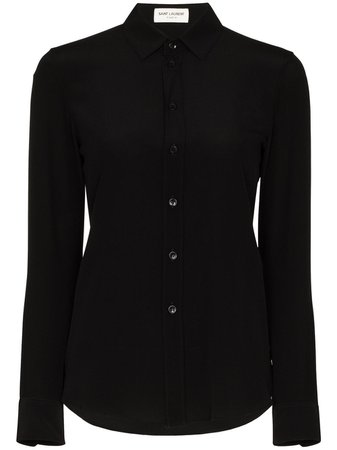 Saint Laurent Classic Collar Silk Shirt - Farfetch
