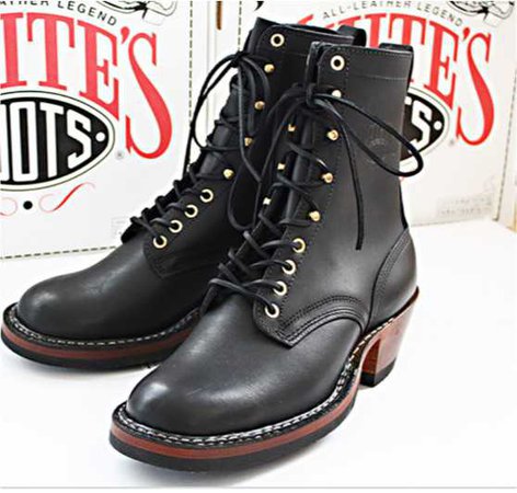 black whites boots