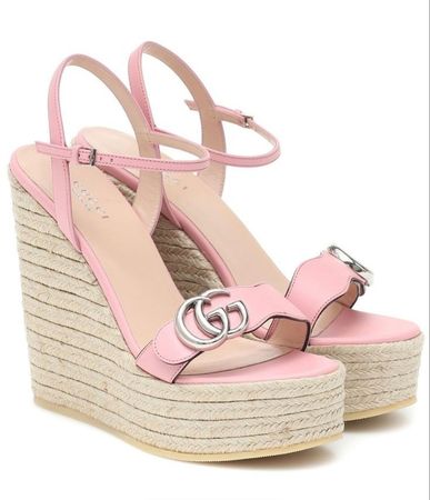 pink Gucci platform shoes