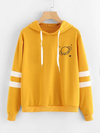 yellow planet hoodie