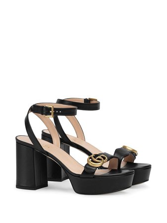 Gucci Platform Sandal With Double G | Farfetch.com