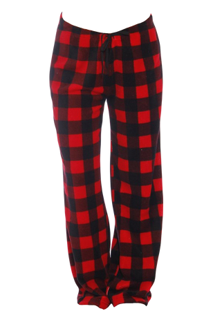 women’s black red Buffalo plaid pj pajama pants