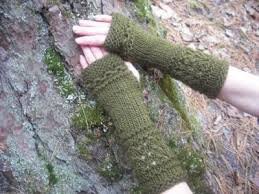 green wool gloves fairycore