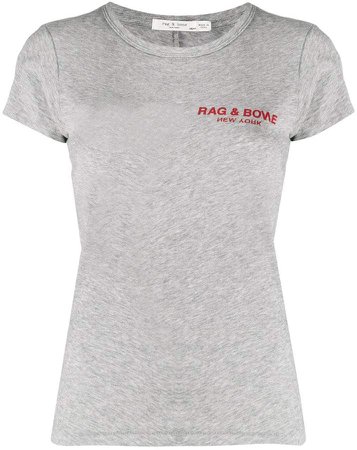 logo print crew neck T-shirt
