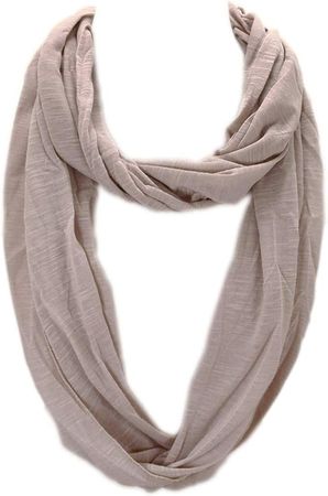 Elegant Solid Color Infinity Loop Jersey Scarf, Mauve Gray at Amazon Women’s Clothing store: Fashion Scarves